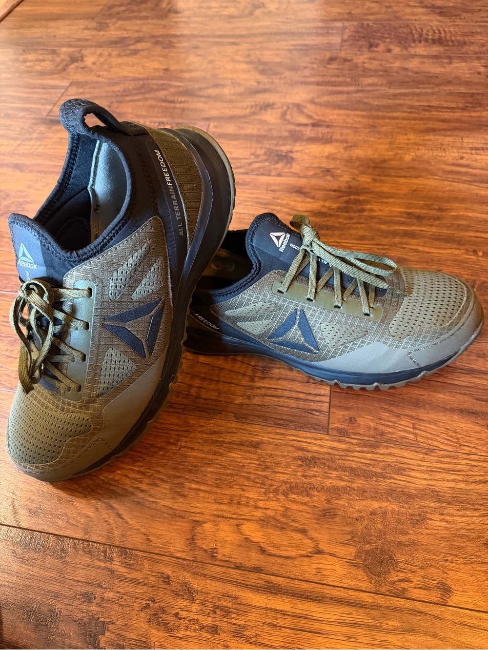 Reebok all-terrain freedom men’s olive green black memory tech trail shoes 11.5 - Picture 3 of 15